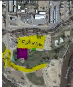 Google maps view of Riverside Park in Aztec, NM
